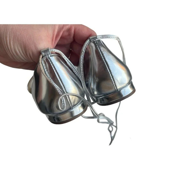 Talbots Keri Tasseled Ankle-Strap Sandals - Mirror Metallic Size 8 Women’s - Picture 11 of 14